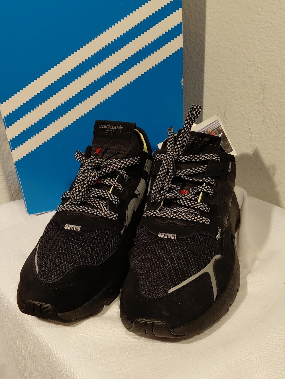 Adidas Nite Jogger Black Mesh & Suede Men’s Sneaker
